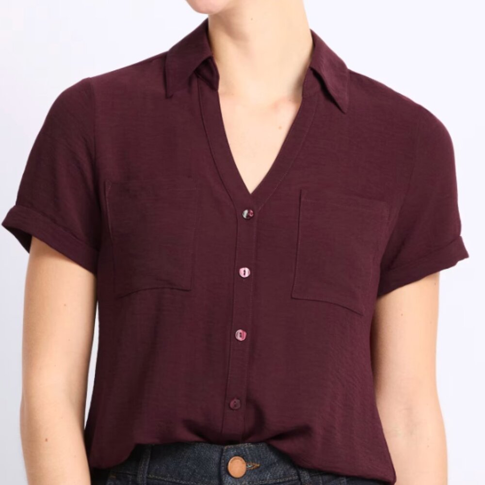 Worn Once! FORTUNE + IVY Luna Airette Button Down Two Pocket Shirt